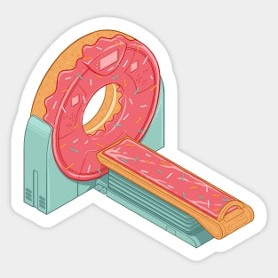 Donut - CT donut scanner isometric illustration Sticker